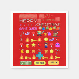 Mikitiez Weihnachten Videospiel cutepenguin Serviette