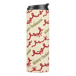 Mikitiez Weihnachtsband rotweiß Zuckerstange X'mas Thermosbecher