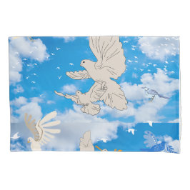 Mikitiez Weißvogel Blau Himmel Sommerstrand Freihe Kissenbezug