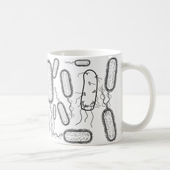 Mikrobenimposter-Tassen-volle Grafik Kaffeetasse (Rechts)