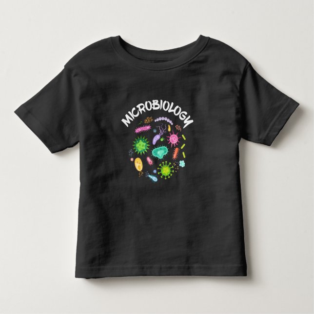 Mikrobiologe Bacteria Microscope Kleinkind T-shirt (Vorderseite)