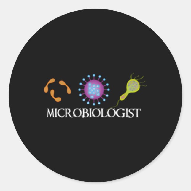Mikrobiologe Mikrobiologie Runder Aufkleber (Vorderseite)