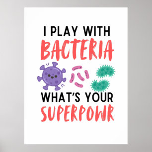 Mikrobiologe Studierende mikroskopischer Leben Poster