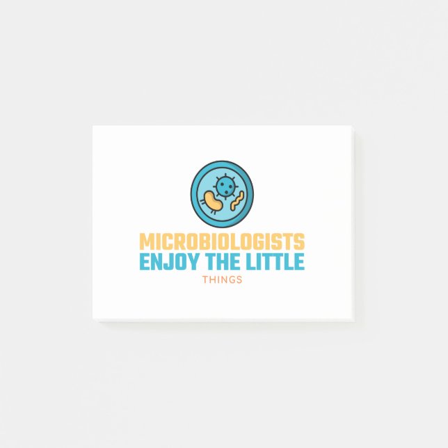 Mikrobiologen lieben die Kleinen Post-it Klebezettel (Vorderseite)