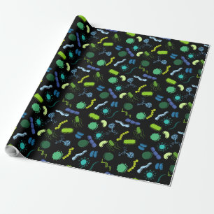Mikrobiologie - Farbe auf Schwarz Geschenkpapier