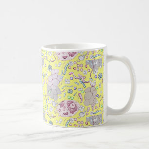 Mikrobiologie im Gelb Kaffeetasse