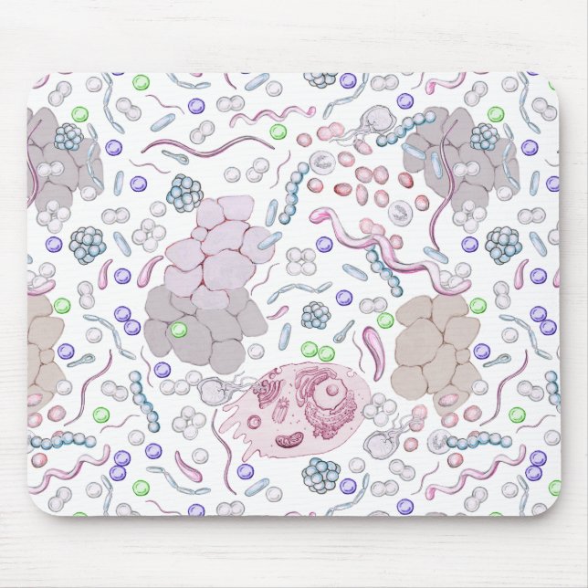 Mikrobiologie-Muster Mousepad (Vorne)