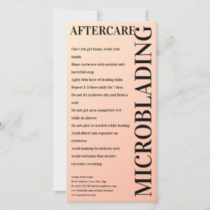 Mikroblading Aftercare Creamy Glam Dankeskarte