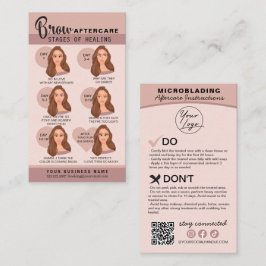 Mikroblading Aftercare Instructions Busine Visitenkarte