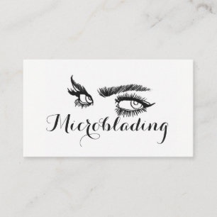 Mikroblading , Augenbrauen, Tattoo, bleibende Make Visitenkarte