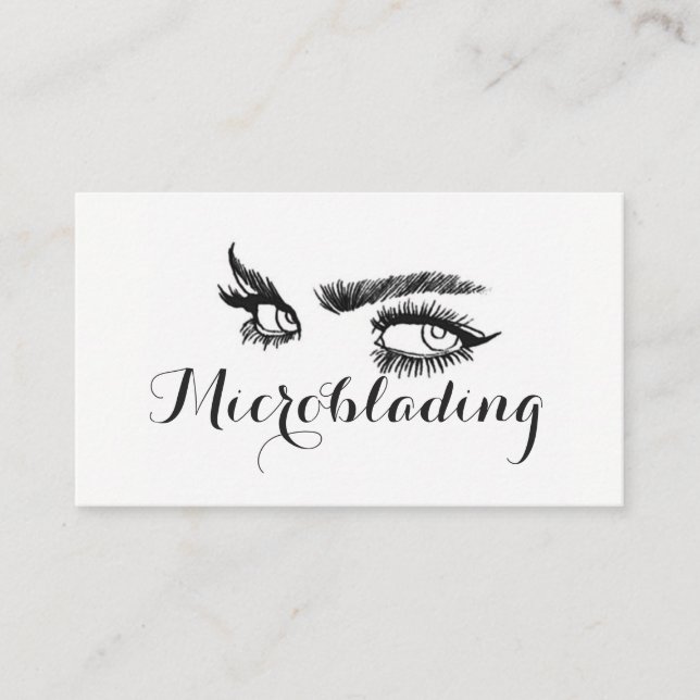 Mikroblading , Augenbrauen, Tattoo, bleibende Make Visitenkarte (Vorderseite)