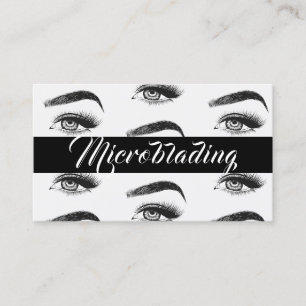 Mikroblading , Augenbrauen, Tattoo, bleibende Make Visitenkarte