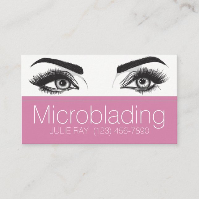 Mikroblading , Augenbrauen, Tattoo, bleibende Make Visitenkarte (Vorderseite)