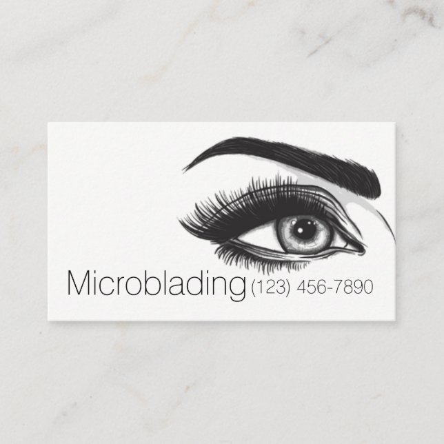 Mikroblading , Augenbrauen, Tattoo, bleibende Make Visitenkarte (Vorderseite)
