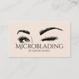 Mikroblading , Augenbrauen, Tattoo, bleibende Make Visitenkarte
