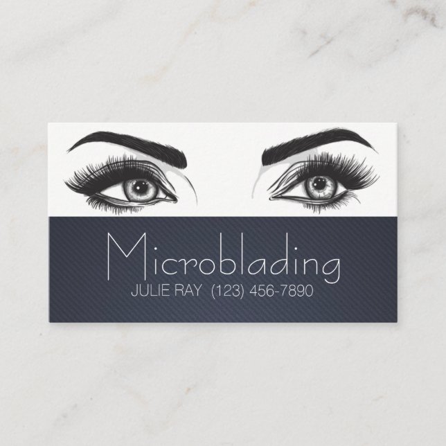 Mikroblading , Augenbrauen, Tattoo, bleibende Make Visitenkarte (Vorderseite)