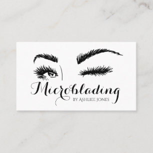 Mikroblading , Augenbrauen, Tattoo, bleibende Make Visitenkarte