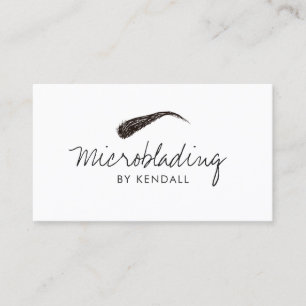 Mikroblading Eyebrow Symbol Permanent Makeup Card Visitenkarte