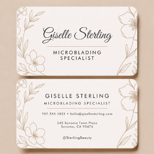 Mikroblading-Spezialistin Botanical Blush und Schw Visitenkarte
