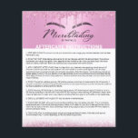 Mikroblende Aftercare Instruction Pink-Tropfen Flyer<br><div class="desc">Mikroblading Aftercare Instruction Moderne rosa Glitzer Tropfen Flyer.</div>