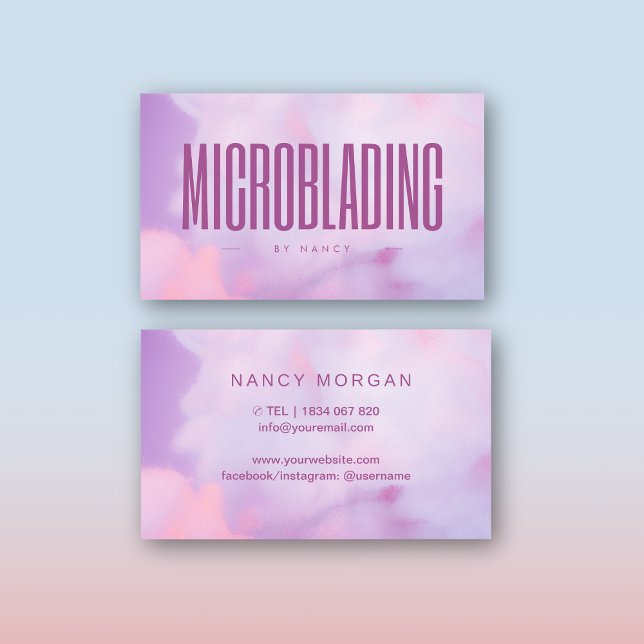 Mikroblende Holographic Lila Business Card Visitenkarte (Von Creator hochgeladen)