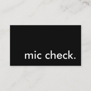 Mikrocheck. Visitenkarte