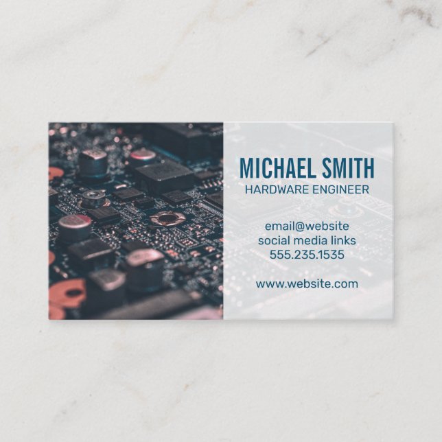 Mikrochip | Motherboard-Technologie Visitenkarte (Vorderseite)