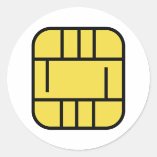 Mikrochipkarte Runder Aufkleber