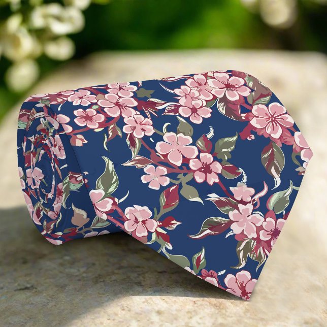 Mikrofloraler Hintergrund Vintag Moderne rosa Blum Krawatte (Von Creator hochgeladen)