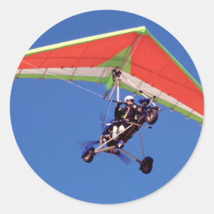 Mikroflug im Himmel, Western Cape Runder Aufkleber
