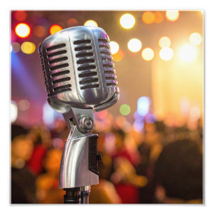 Mikrofon auf der Bühne Fotodruck