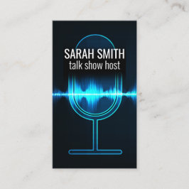 Mikrofon | Digital Sound Wave Visitenkarte