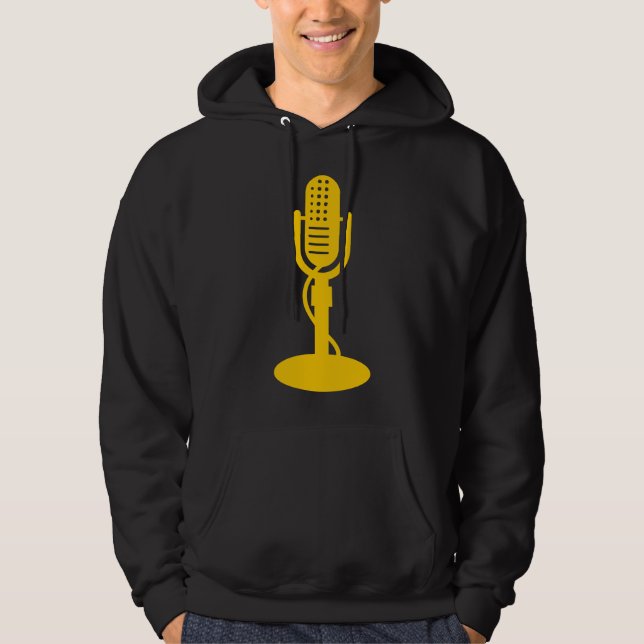 Mikrofon - gelb hoodie (Vorderseite)