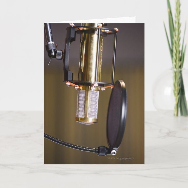 Mikrofon im Studio Karte (Vorderseite)