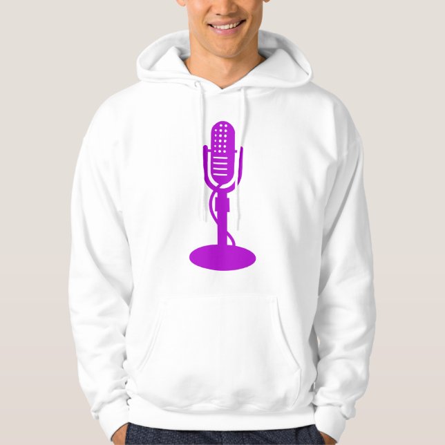 Mikrofon - Lila Hoodie (Vorderseite)
