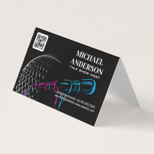 Mikrofon-Logo   Podcast Vlogger Visitenkarten