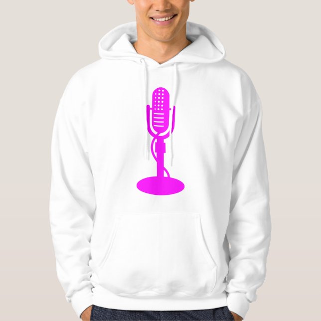 Mikrofon - Magenta Hoodie (Vorderseite)