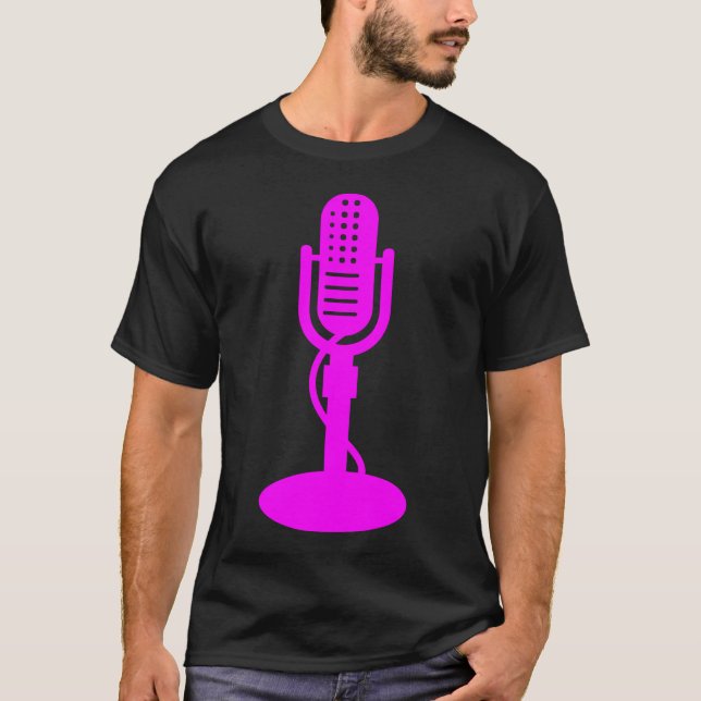 Mikrofon - Magenta T-Shirt (Vorderseite)