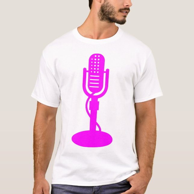 Mikrofon - Magenta T-Shirt (Vorderseite)