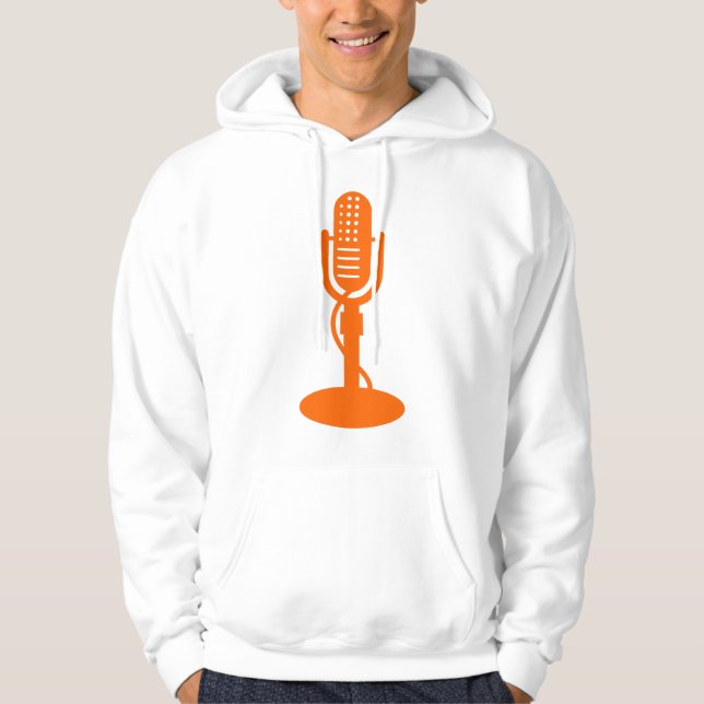 Mikrofon - Orange Hoodie (Vorderseite)