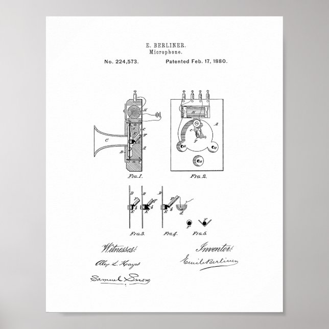Mikrofon-Patent Poster (Vorne)