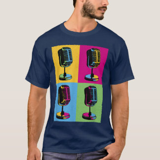Mikrofon-Pop Art - Mikrofone für Künstler T-Shirt