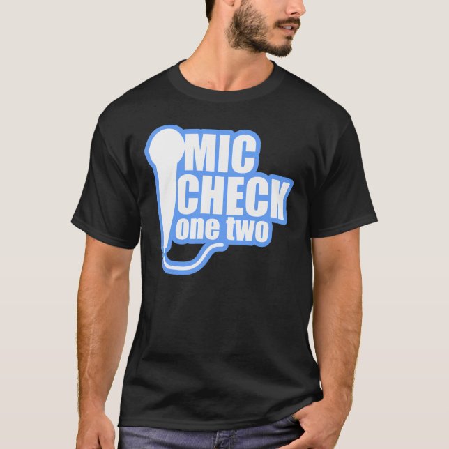 Mikrofon-Schachbrett T-Shirt (Vorderseite)