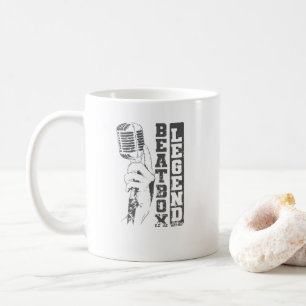 Mikrofon und eine Beat Box Legende Kaffeetasse
