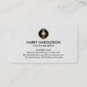 Mikrofon Voiceover Artist Premium Business Card Visitenkarte