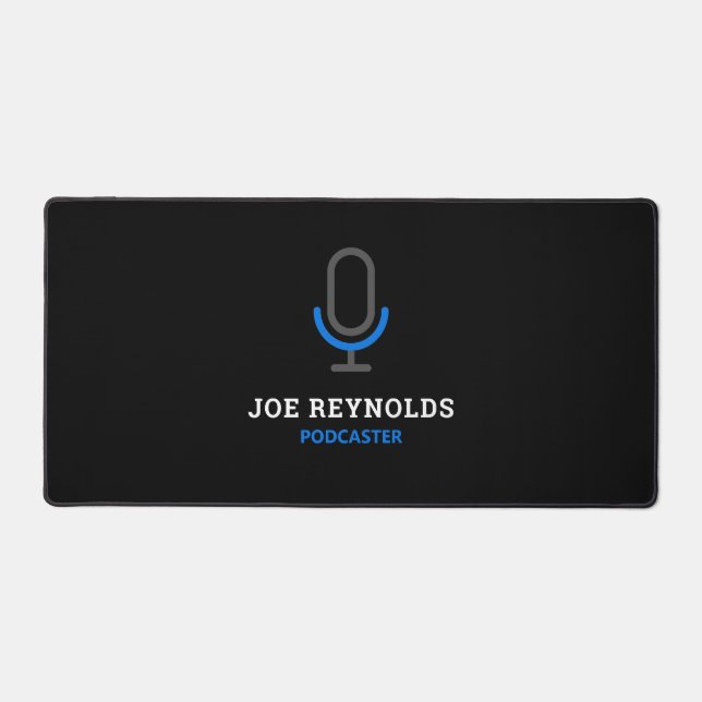 Mikrofonsymbol, Podcaster, Podcast Schreibtischunterlage (Vorderseite)