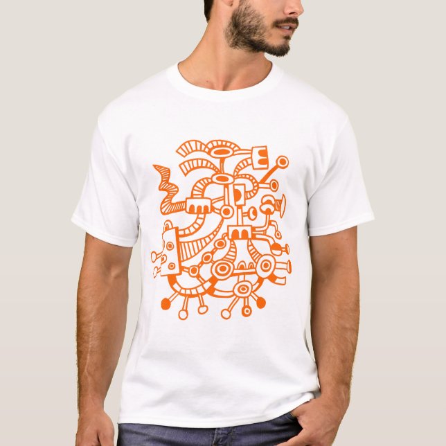 Mikrokosmos Macrocosm 02 - Orange T-Shirt (Vorderseite)
