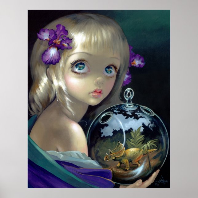 Mikrokosmos: Triceratops ART PRINT Zauberrealismus Poster (Vorne)