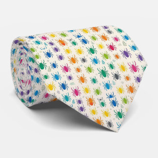 Mikromuster-Spinnenhalsband | Regenbogenfarben Krawatte