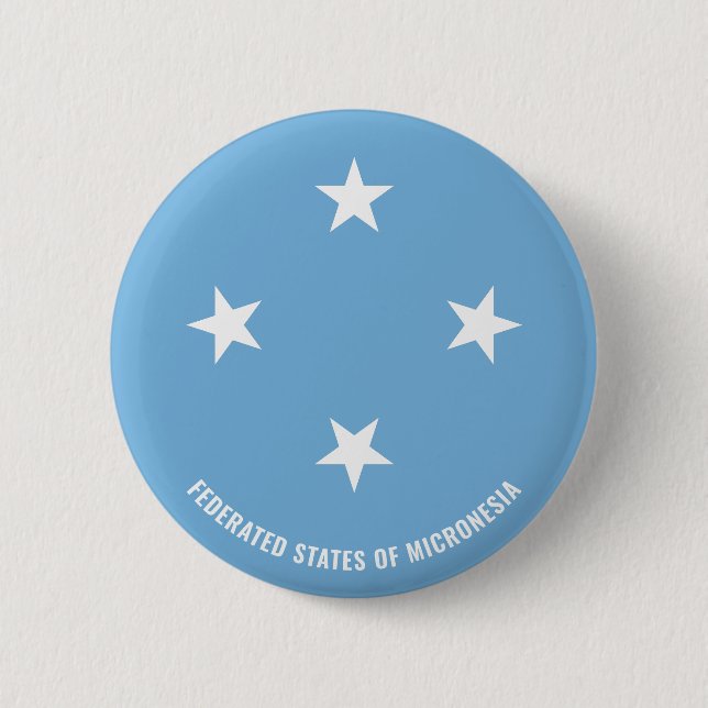 Mikronesia Flag Charming Patriotic Button (Vorderseite)